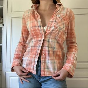 AÉROPOSTALE PINK PLAID FLANNEL